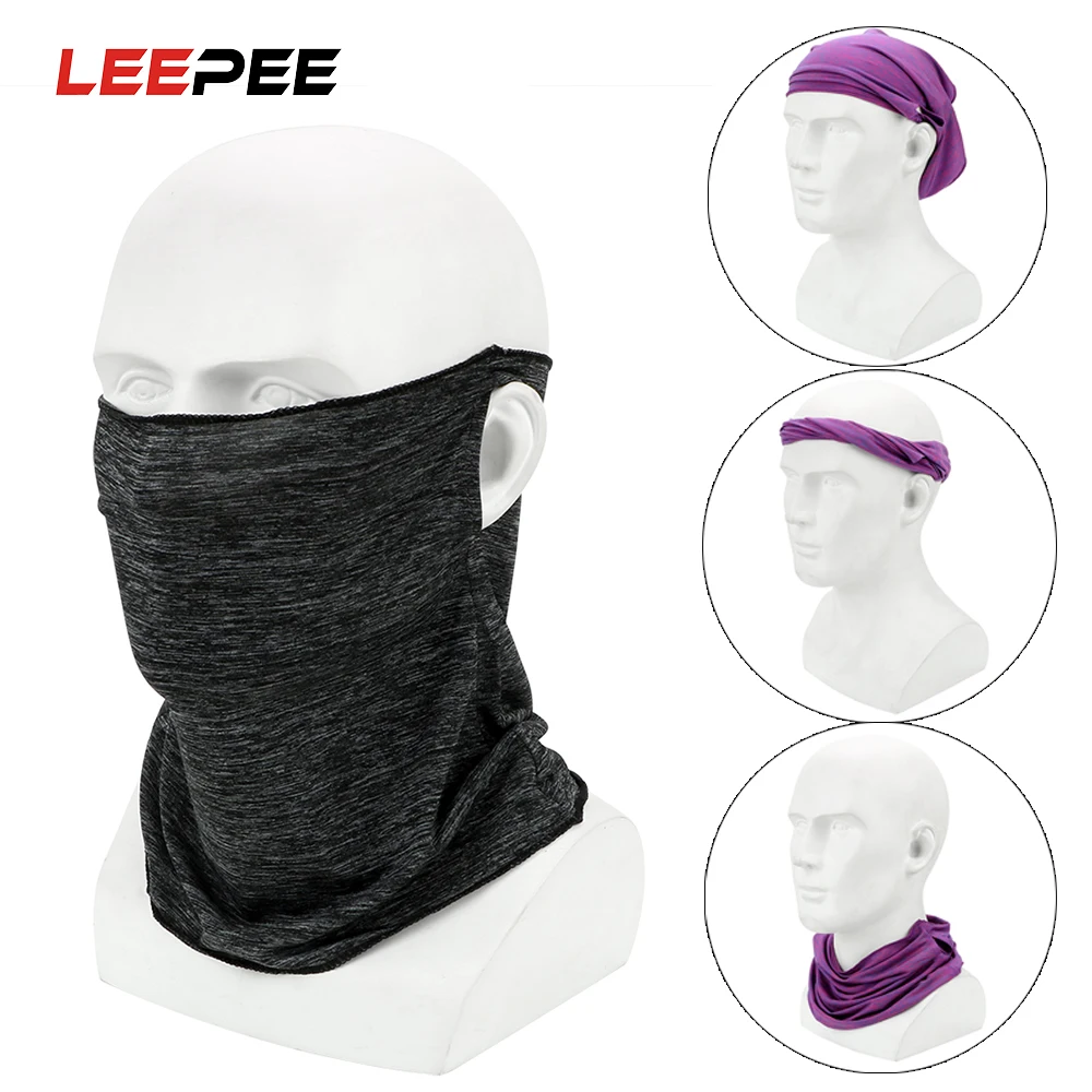 

LEEPEE Ice Silk Motorcycle Face Mask Sunscreen Headscarf For Outdoor Cycling Fishing Sport Breathable Skin-friendly Quick Dry