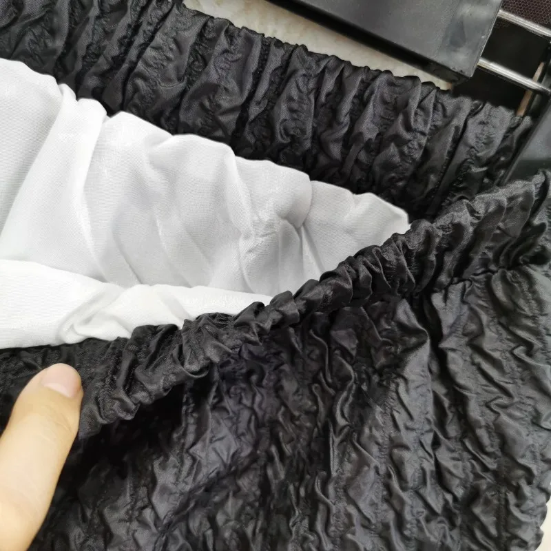 

Black A- Line Slim Skirt Women's Mid-Length 2021 Autumn New High Waist Loose Pleated Solid Retro