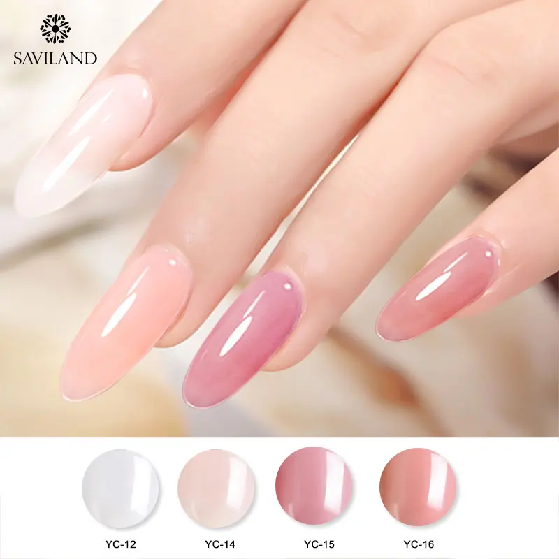 SAVILAND Builder акриловый гель прозрачный розовый стойкий Гель лак для ногтей