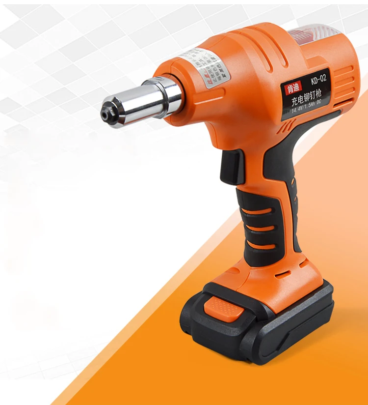 14.4V portable cordless electric rivet gun rechargeable riveter battery riveting tool pull rivet nut tool