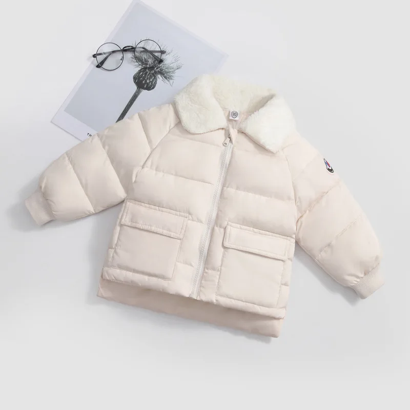 Куртка для девочек пальто зимняя модная верхняя одежда на Рождество хлопковые