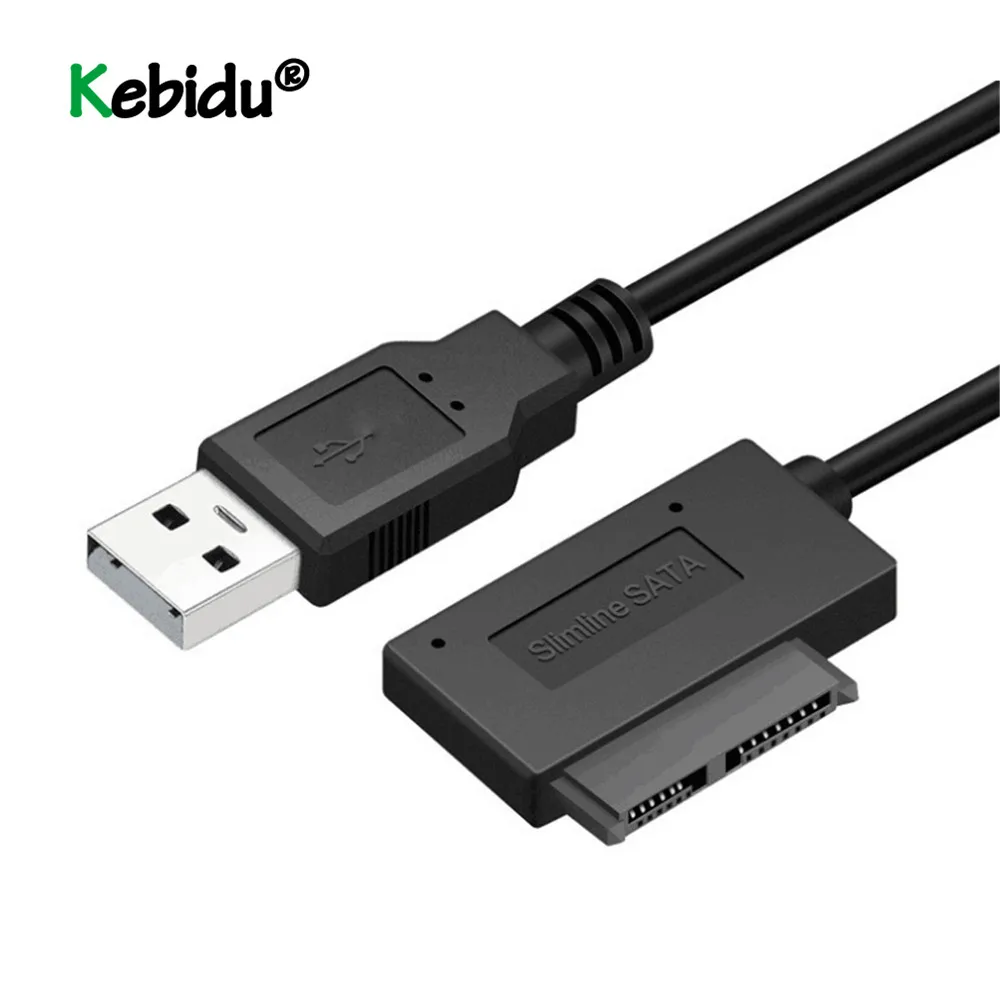 

USB адаптер для ПК 6P 7P CD DVD Rom SATA на USB 2,0 конвертер slim Sata 13 Pin SATA кабель привода для ПК ноутбука