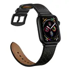 Ремешок кожаный для Apple watch band 44 мм 40 мм, первый слой для iWatch Band 42 мм 38 мм, кожаный браслет для apple watch 4 5 3 2 1