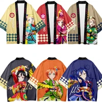 japanese kimono shirt anime cosplay yukata haori streetwear loose cardigan coat robe gown jackets love live comic party costumes