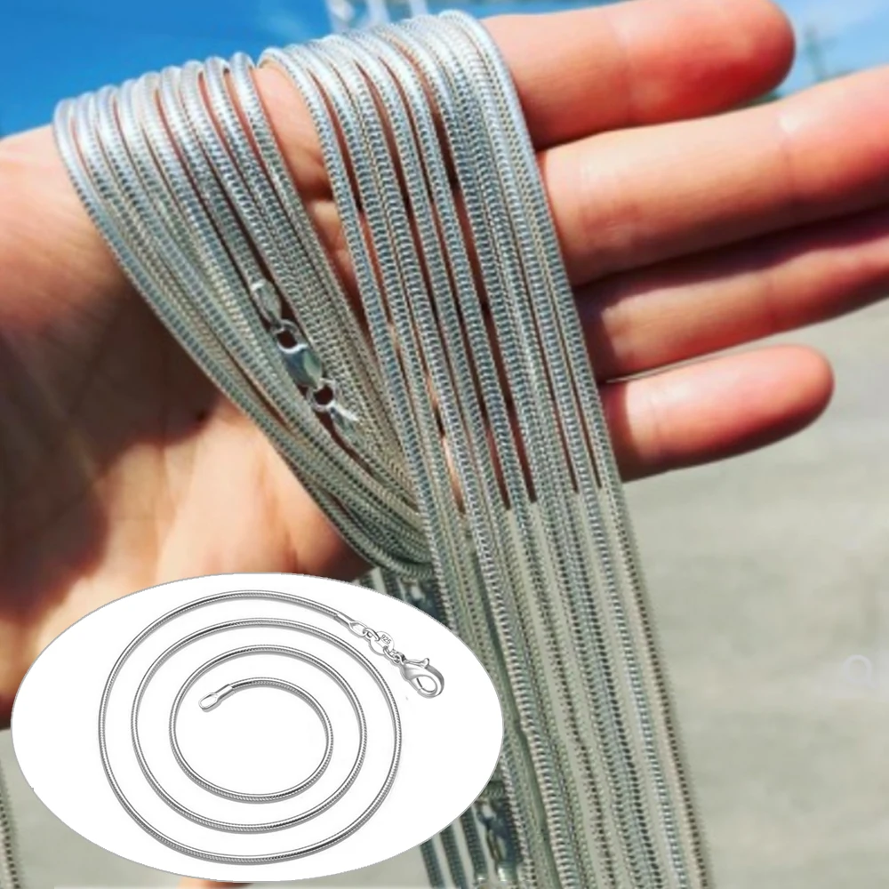 Высококачественные тонкие цепочки под змеиную кожу 1 мм ожерелье для мужчин и