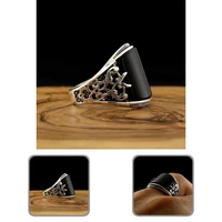 vintage couple ring all match men women smooth carved pattern ring punk ring unisex ring