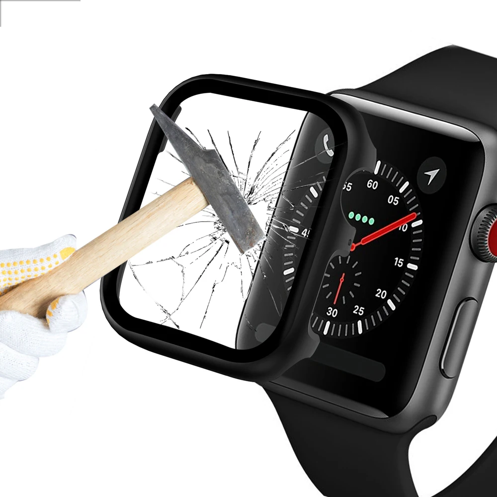 Стекло и чехол для Apple Watch Series 6 se 5 4 44 мм 40 iWatch 3 band 42 38 металлический бампер