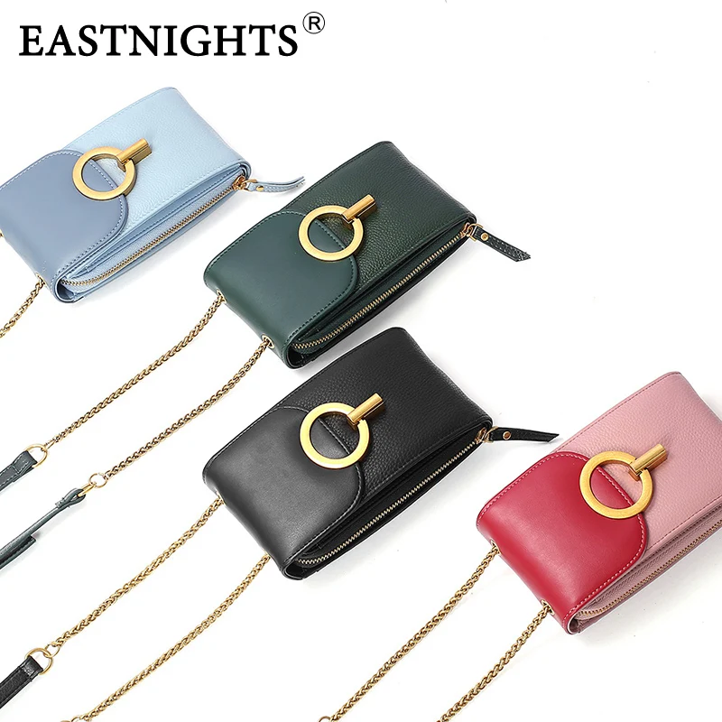Женская сумка через плечо EASTNIGHTS из натуральной кожи с отделением для карт