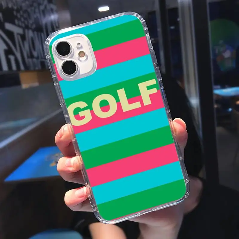 

Famous singer Golf Blue Flame art Phone Case Transparent for Clear iPhone 11 12 mini pro XS MAX 8 7 6 6S Plus X 5S SE 2020 XR