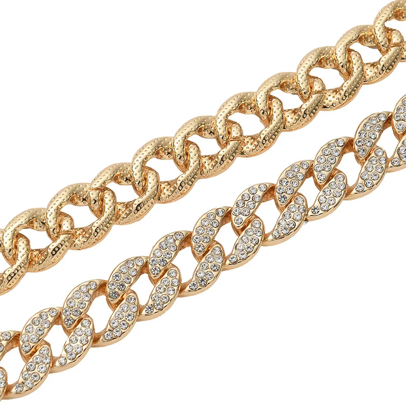 

Popular in Europe and the United States with diamond jewelry hip hop men's necklace men's Instagram Hip Miami Cuban necklace