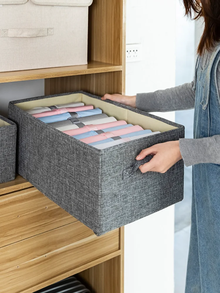 Большие тканевые ящики для хранения мелочей домашнего прямоугольный шкаф ящик