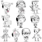 Подвеска сделай сам, цветочный рисунок, Бобби, робот, Рон, упругие косички, для девочек и мальчиков, модный браслет, ювелирные изделия