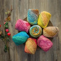 100gball artist rainbow cotton crochet yarn for hand knitting laine thread acrylic wol needlework scarf sweater blended knitted