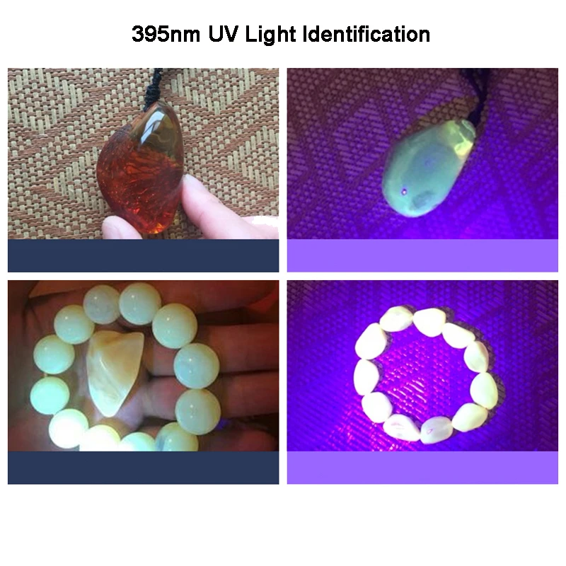 Фонарик с четырьмя фонарями и USB зарядкой|gem torch|jade flashlightviolet light |