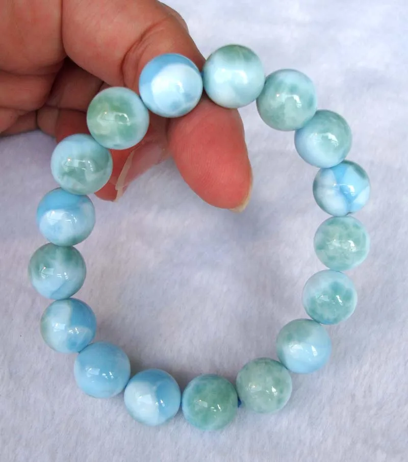 Женский браслет из бусин 12 мм с натуральными бусинами|Бусины| |