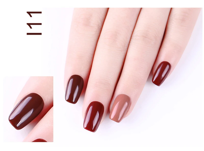 NEE JOLIE1 Bottle 8ml Caramel Series Gel Polish 11 Coffee Colors Soak Off UV Gel Varnish One-shot Color Nail Art Gel