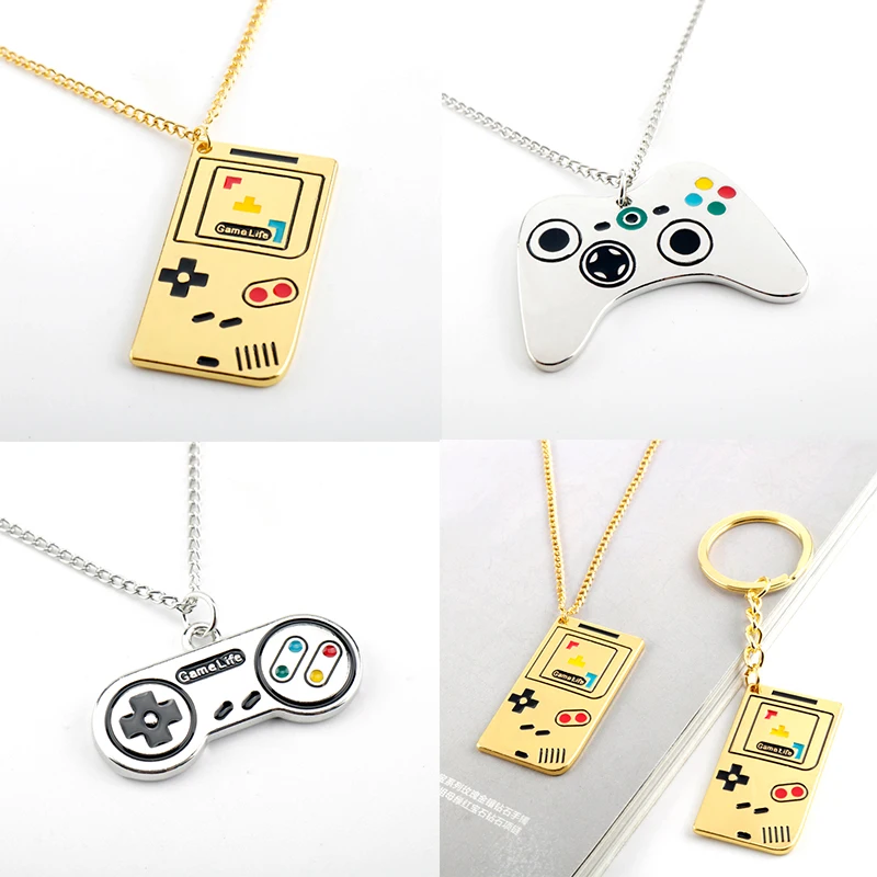 

HipHop Game Controller Machine Handle Gamepad Metal Pendant Necklaces For Men/Women Vintage Gaming Necklaces Jewelry Gift