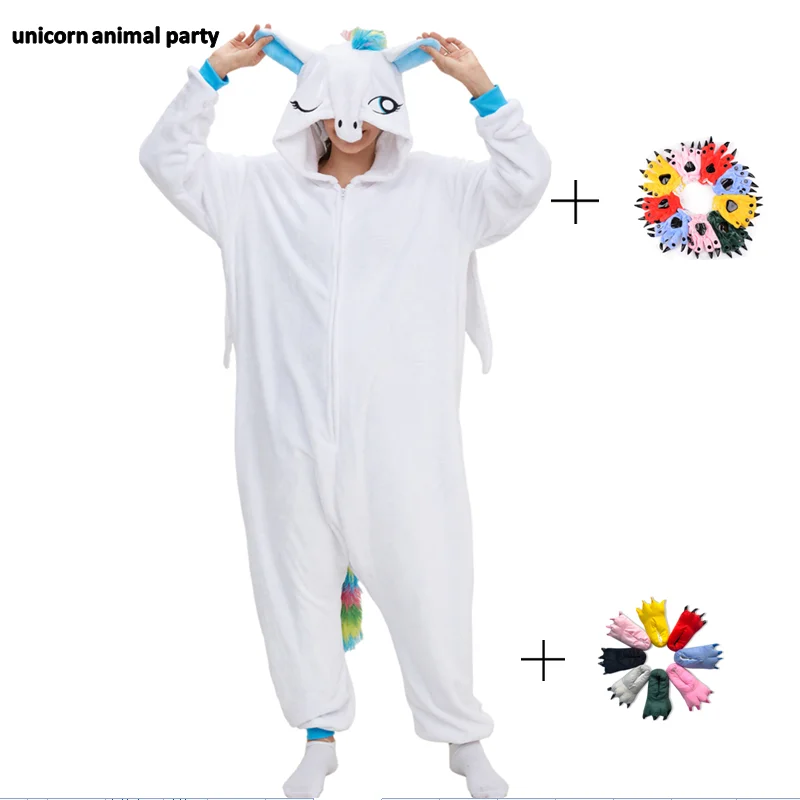 Кигуруми для мужчин и женщин комбинезон косплея кот ФОО дракон морские львы мышь