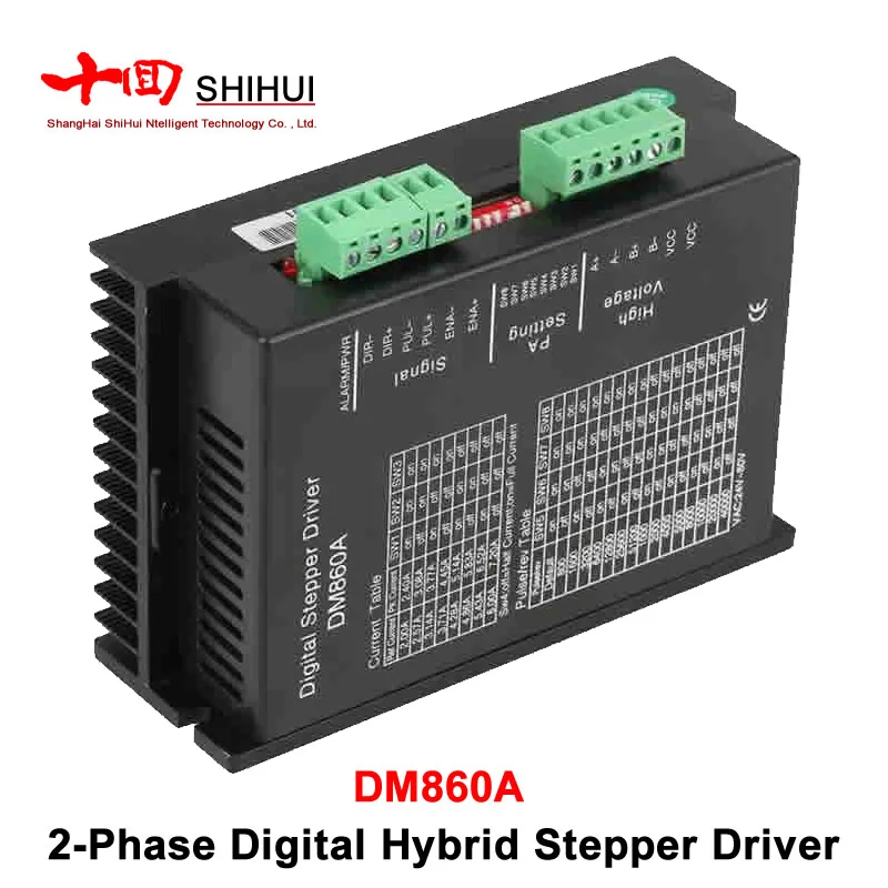 

DM860A 2 Phase Stepper Motor Driver Suitable For Nema 34/Nema 42 Stepper Motor Current 2.4-7.2A Voltage 24-80VAC 360W