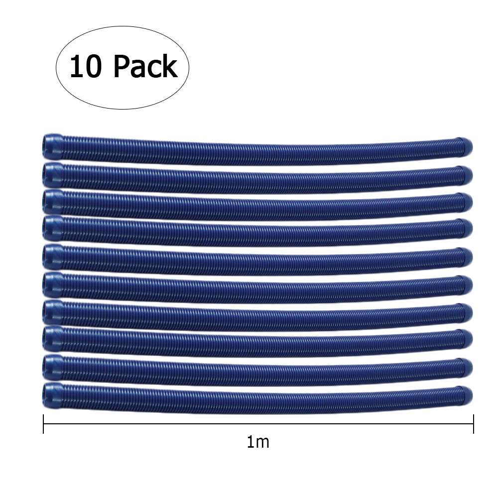 

Auto Swimming Pool Cleaner With 10pcs Durable Hose Blue Garden Pool Cleaning Tools