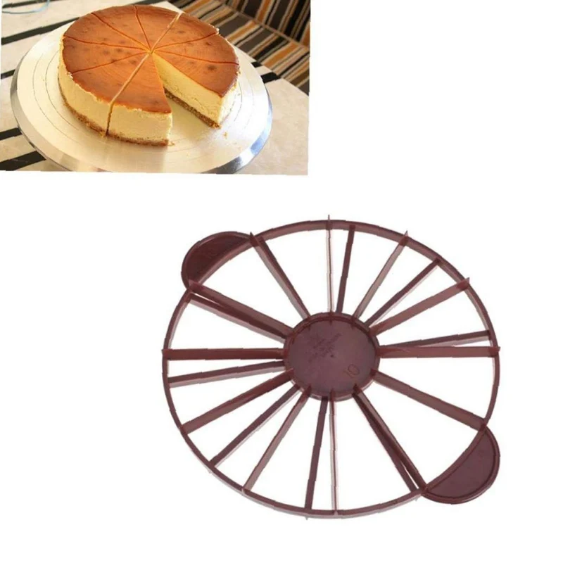 Круглый 10/12 кусок хлеба разделитель торта равная часть Резак Пластиковый ломтик