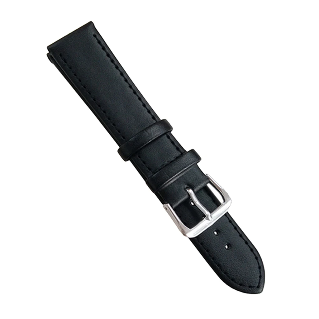 

High Quality Pu Leather Watchband Women Men Wrist Watch Strap Bracelet Black