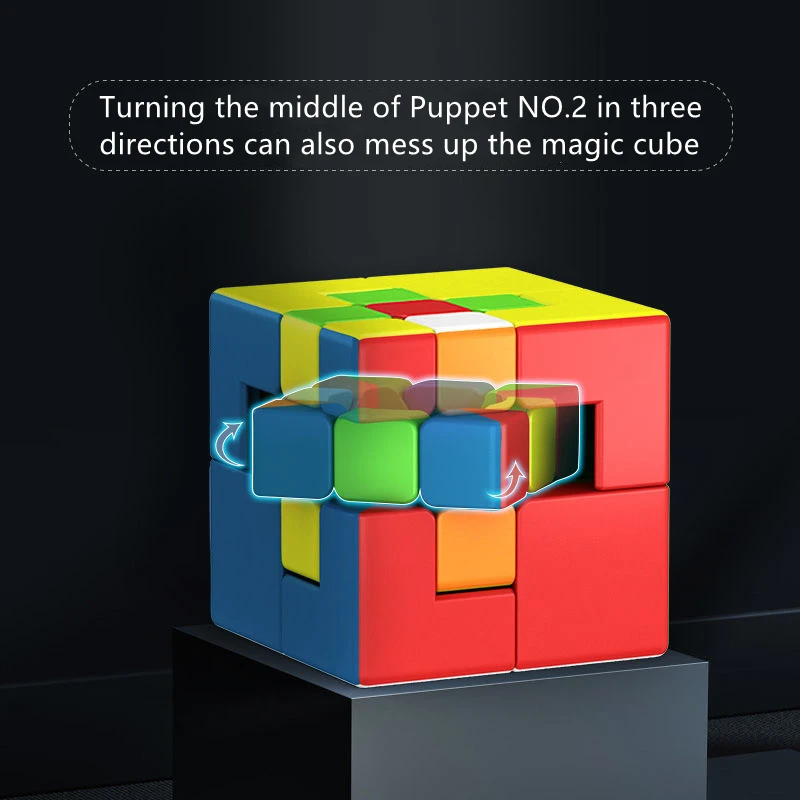 

Strange-Shape Puppet Magic Cube Stickerless Professional Speed Cubes Magico Twist Intelligence Educational Puzzle Challenge Toys