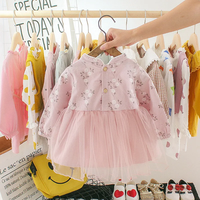 Новинка 2020 весенняя одежда для девочек хлопковое Сетчатое комбинированное