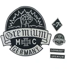 GREMIUM Германия MC нашивка с вышивкой большой полный набор панк значок Клубные наклейки Утюг на подложке байкеры куртки джинсы аксессуары
