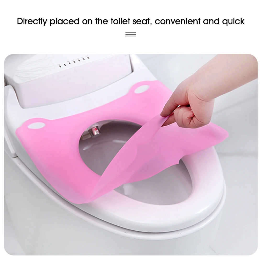 

7*7*19cm Silicone Toilet Seat, Comfortable, Hypoallergenic, Portable and Reusable Waterproof and Moisture-proof Toilet Cover Set
