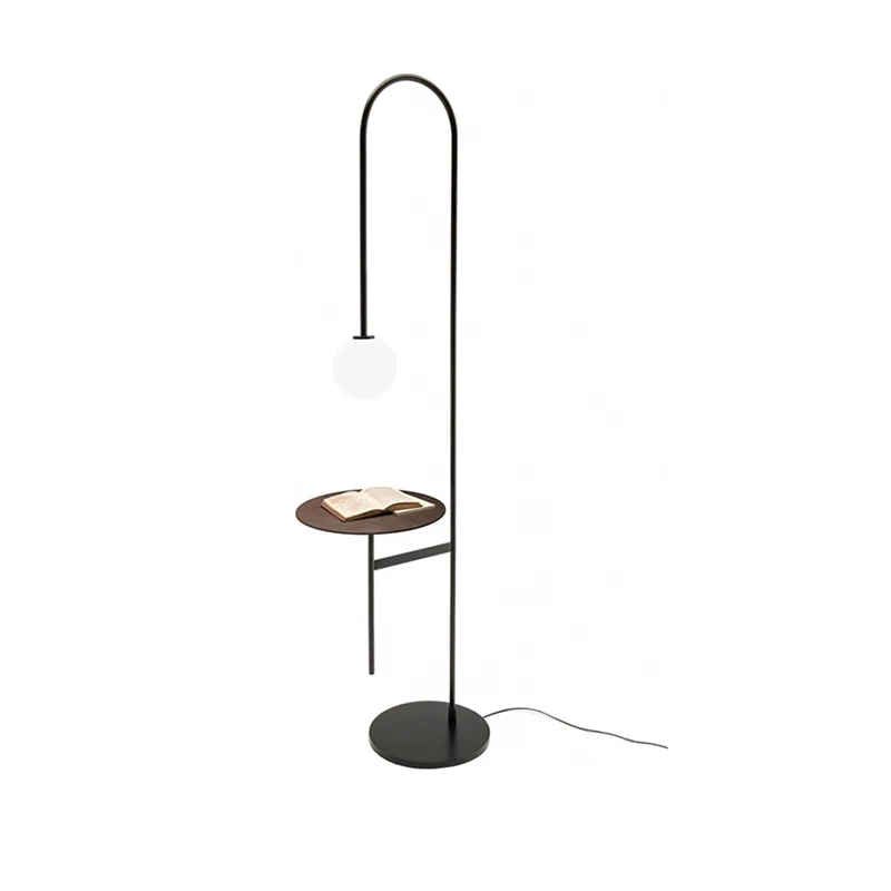 

Table Floor Lamp Post Modern Concise A Living Room Bedroom Personality Originality Wrought Iron Glass Sphere Tray Floor Lamp