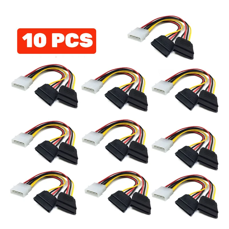 

10 шт. 4-контактный IDE от Molex до 2 SATA жестких дисков