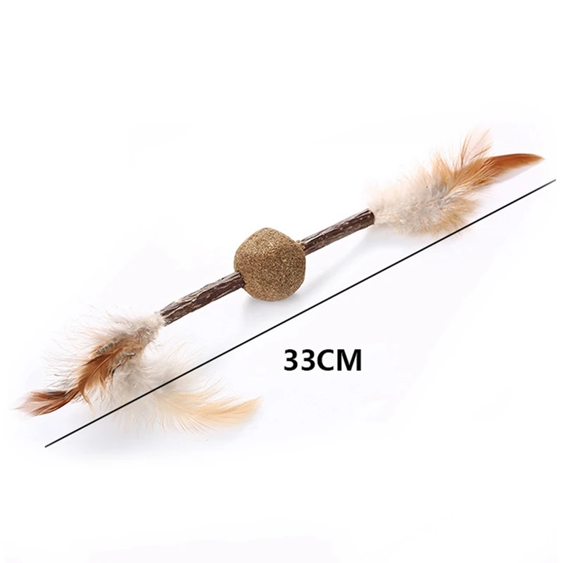 

2PCS Cat Interactive Toy Catnip Kitten Chew Stick Digestive Silvervine Cat Teeth Cleaning Toy Mice Shape Feather Pet Supplies