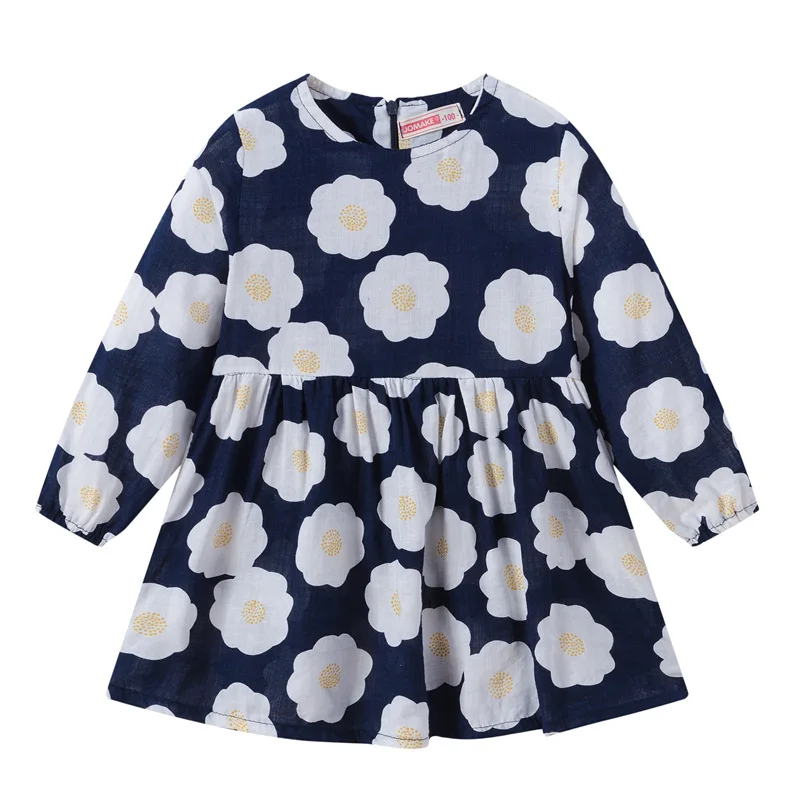 

ZWF1349 Cute Girls Dress New Autumn Girls Dresses Flower Princess Dress Toddler Baby Girls Tulle Dress Casual Wear