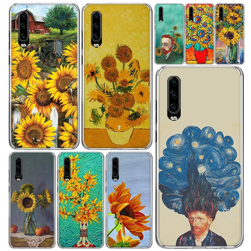 Чехол для телефона с подсолнухами Ван Гога маргаритками Huawei P40 P30 P20 P10 Mate 30 20 10 P Smart