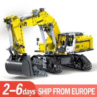 winner 7121 high tech rc engineering vehicle crawler excavator 140 excavating machinery 2071pcs model building block brick toys