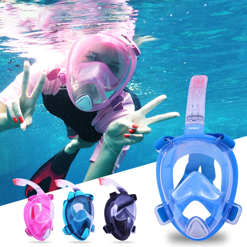 2020 маска для подводного плавания с полным лицом Анти Туман Маска 180 градусов очки