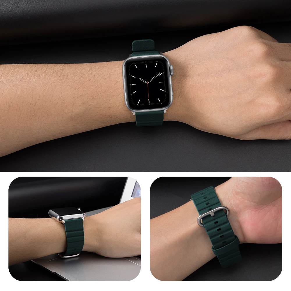 Ремешок для часов Apple Watch 42 мм 38 мм 40 мм 44 мм ремешок из натуральной кожи для iWatch серии 5 4 3 2 1