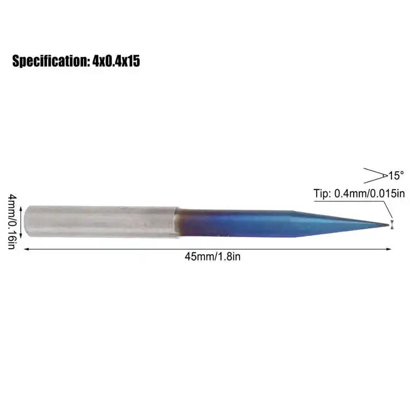 

0.4mmx4mm Wood Carving And Engraving Drill Bit Milling Cutter Carving Tool