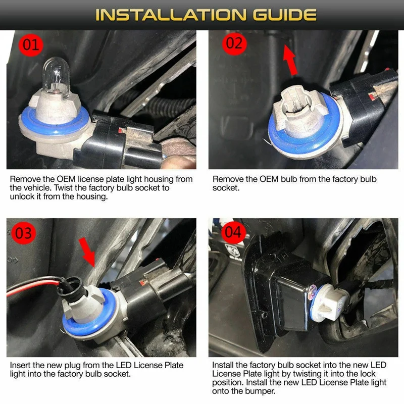 

2X Fit For Dodge Ram 1500 2500 3500 03-18 License Plate Rear Bumper Lights