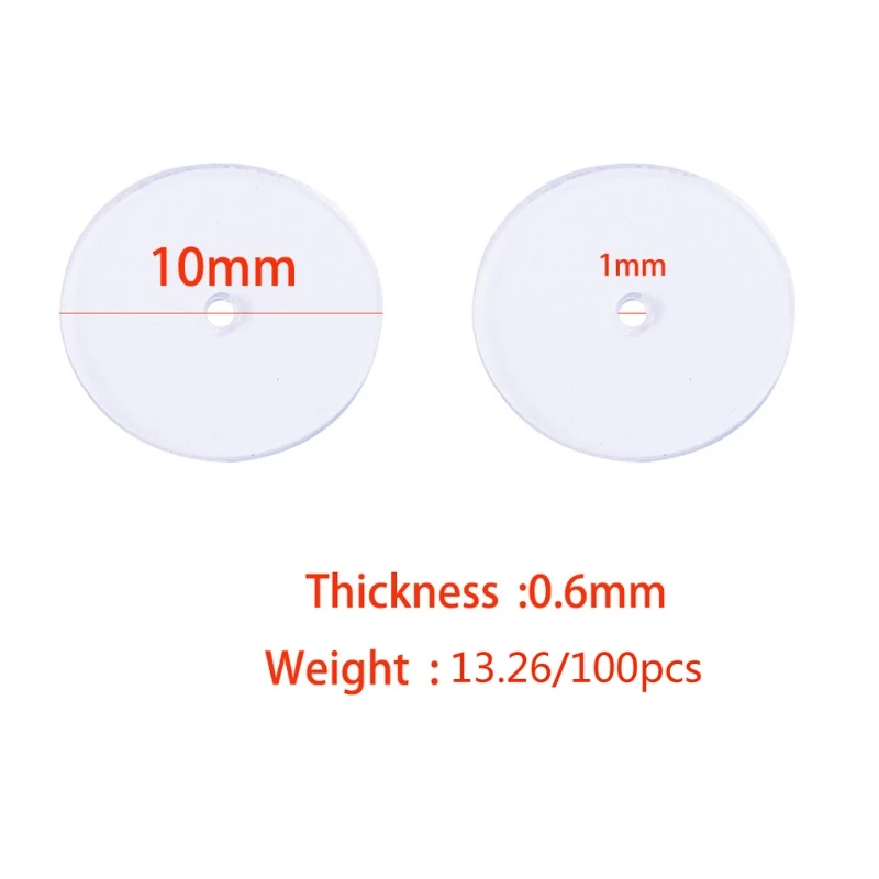 

200Pcs Earrings Clear Disc Pads to Stabilize Earrings Plastic Ear Anti Pain Comfort Round Discs Kit for Earrings Backs