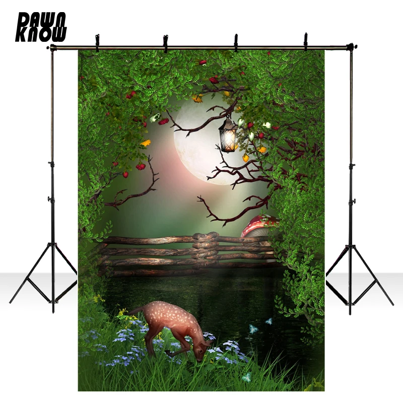 DAWNKNOW Алиса в стране чудес Виниловый фон для фотосъемки с изображением оленя леса