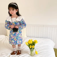 girl dress%c2%a0party evening gown cotton 2022 flowers spring autumn cotton flower girl dress vestido robe fille long sleeve kids ba