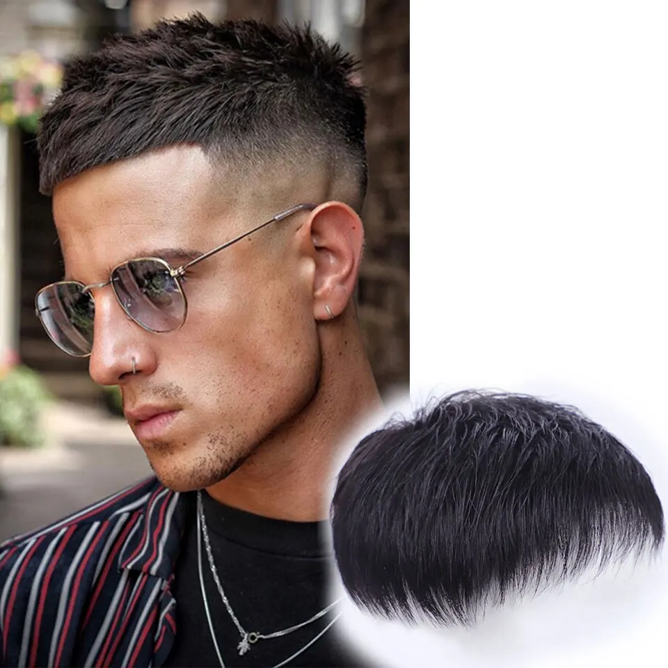 Парные мужские короткие парики для мужчин черный парик синтетические