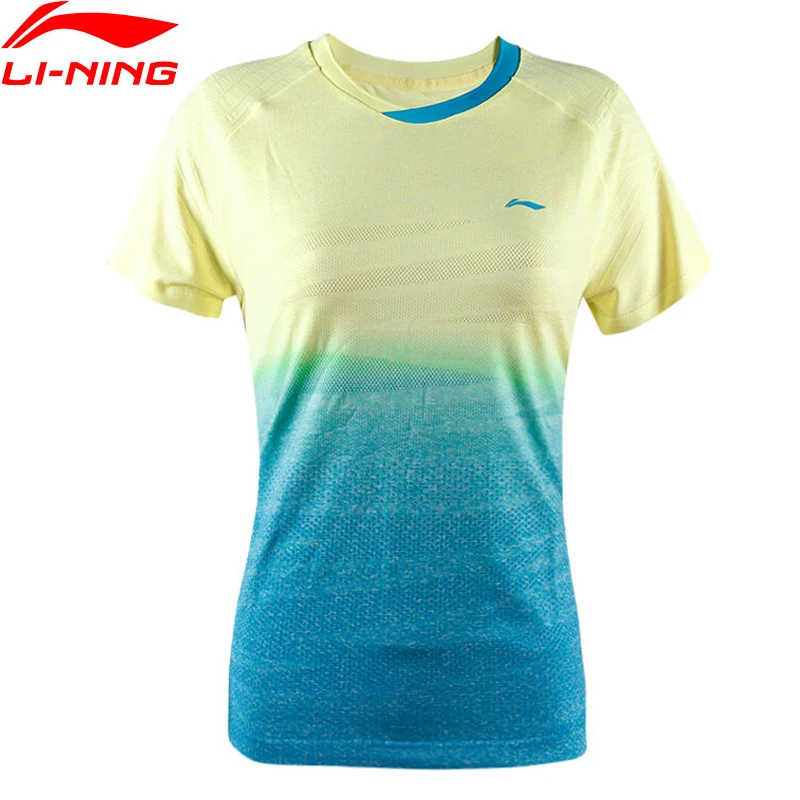 Женская футболка для бадминтона Li Ning дышащая Спортивная с подкладкой li ning код