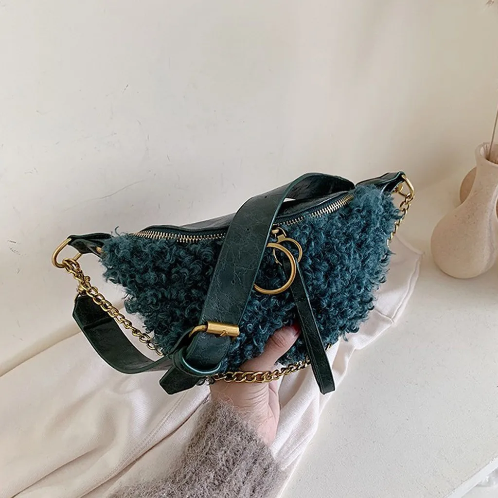 Женская модная сумка на молнии Кожаная поясная многофункциональная через плечо