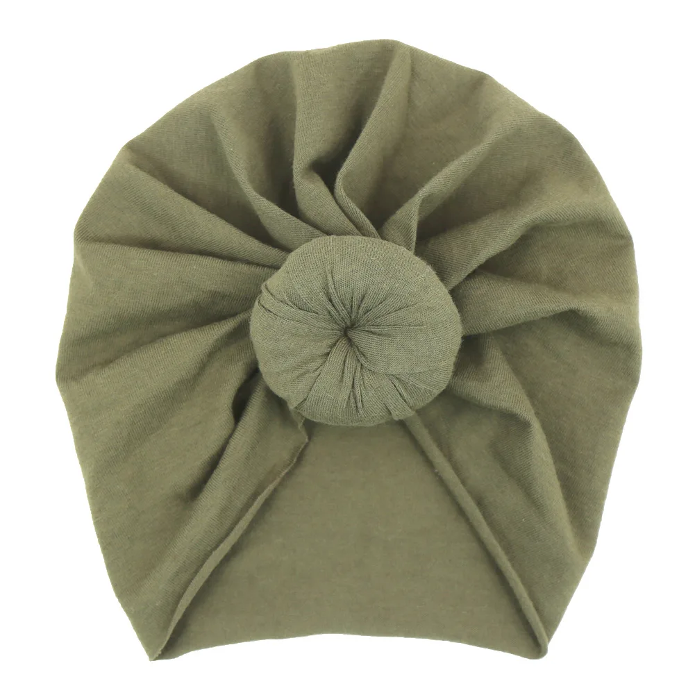 

Baby Accessories For Newborn Toddler Kids Baby Girl Boy Turban Cotton Beanie Hat Winter Cap Knot Solid Soft Hospital Caps