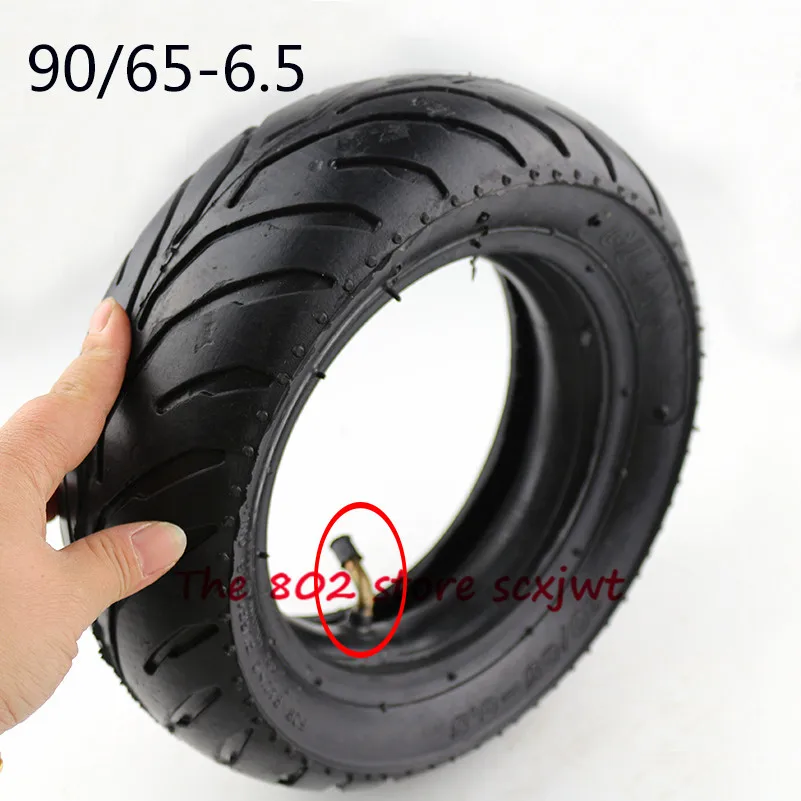 inner and outer tire Высокое качество 90/65-6,5 передние шины и 90/65-6,5 внутренняя труба шины изогнутый клапан подходит для 49cc мини Байк E скутер мини мото - Цвет: inner and outer tire