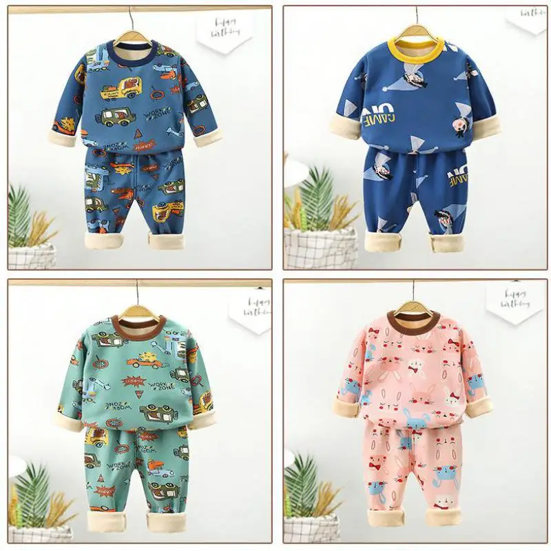 Pijamas de algod&oacute;n de manga larga para beb&eacute;s y ni&ntilde;os peque&ntilde;os, conjuntos de ropa de dormir con dibujos de conejos, pijamas bonitos para ni&ntilde;as de 2, 5, 4, 6 y 8 a&ntilde;os-4