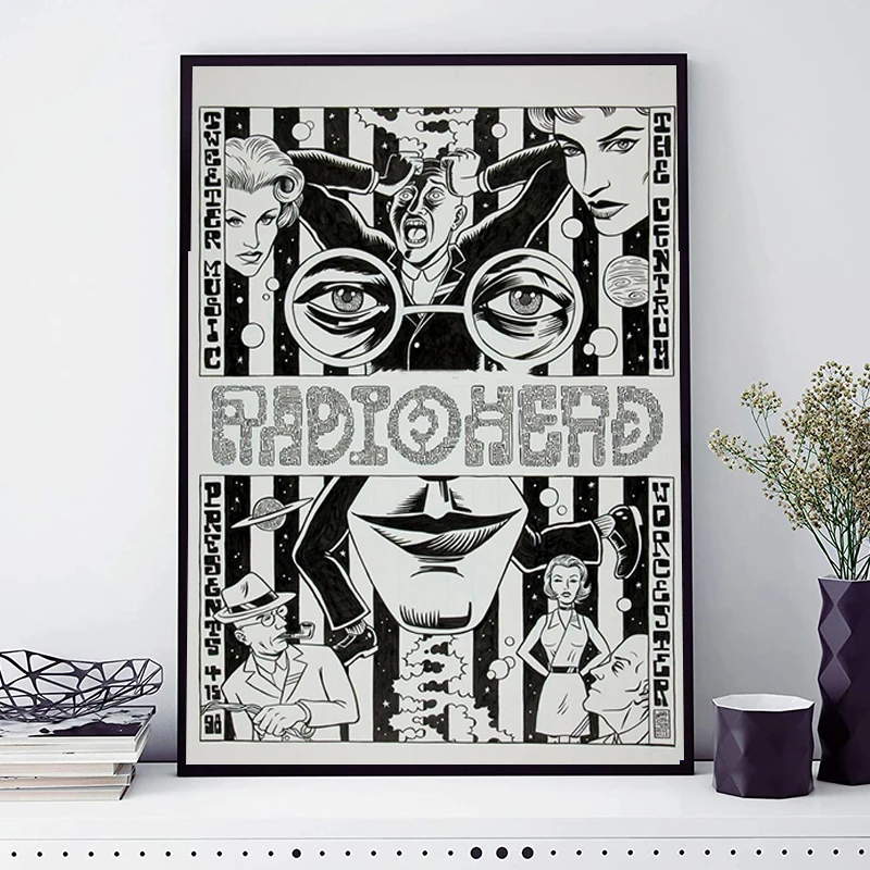 Настенные художественные плакаты с радио-головкой настенные картины для